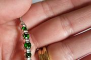 sterling silver bracelet genuine chrome diopside.