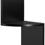 5-Tier Wall-Mounted Corner Shelf, Wooden Display Shelf, for Kitchen, Bedroom, Living Room, Study, Black Image 4