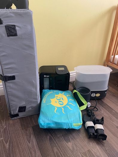 Free baby cot, travel cot, and other items