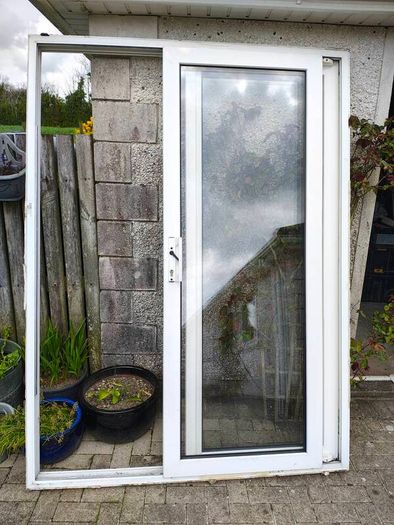 white upvc sliding door
