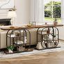 Narrow Console Table for Hallway, 110 cm Hallway Table, 4-Tier Industrial Display Table with Storage, Geometric Frame, for Entryway, Foyer, Living Room, Bedroom, Rustic Brown Image 6