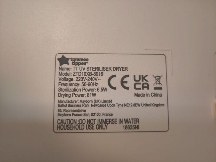 Tommee Tippee Ultra UV Steriliser, Dryer & Storage
