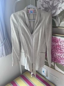 Fran and Jane Linen Waterfall Jacket