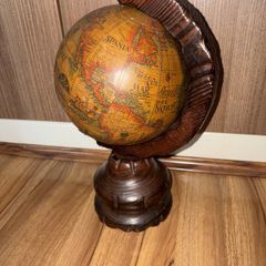Vintage Wooden Desk Globe