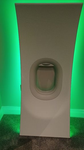 Upcycled Airbus A320 Window Interior panel Illuminated Aviation Wall Art