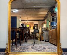 Victorian Style Gilt Wood Overmantel Mirror