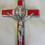 large red crucifix cross,,lovely condition,, beautiful,,,buyer collects or pays postage thank you,,sold as is ,some of the money will be going to charity,good cause ,, Image 9