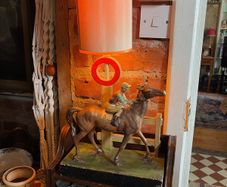 Rare 1920s Horse Racing Lamp