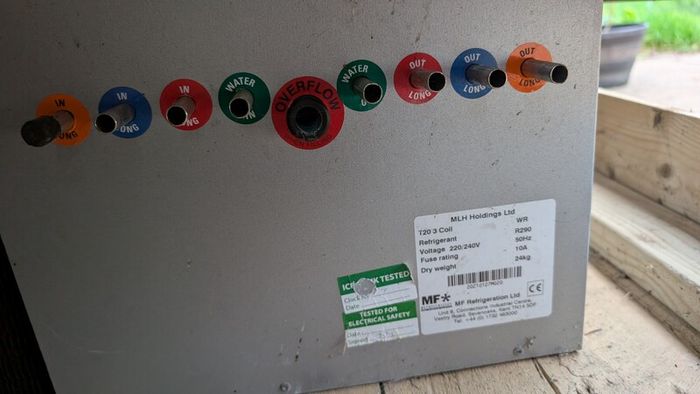 Remote keg line cooler (3-coil)