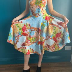 Multicoloured swing dress. Size S