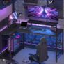 147CM L-Shaped Gaming Desk with RGB Lights & Power Outlets Image 9