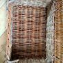 Vintage Wicker Picnic Basket Suitcase  Large Rattan Hamper  Storage Basket Image 7