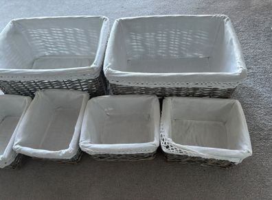 Six ined Baskets