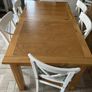 oak extendable table & chairs Image 2