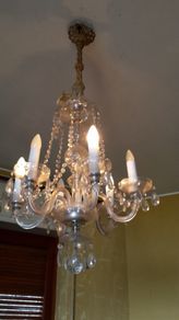 Murano Glass 6 Arms Chandelier Vintage 1960