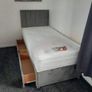 Single Luxus Divan Beds With Memory Foam Mattresses And Optional Drawers, Instock Image 3