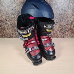 SALOMON CF 7.0 performance ski boots Size UK 8 EU 42 + helmet