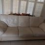 Leather suite in cream beige colour Image 4