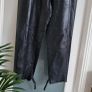 Vintage black genuine SPHINX leather pegged style high waisted pants with side and back pockets  14UK - Fit (12-14UK) Image 4