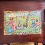 Antique High Chair folds Inlaid Play Table Image 7