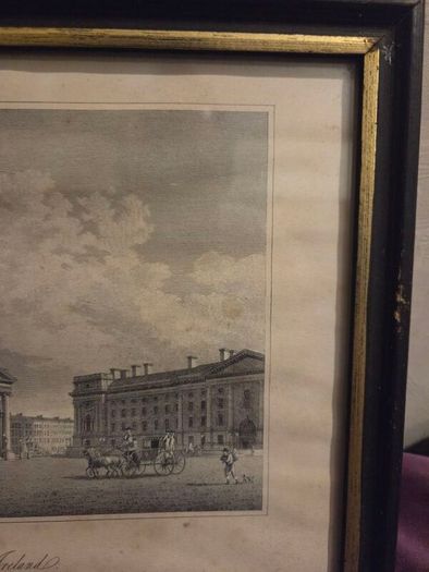 1817 Engraving of Bank of Ireland by James Malton