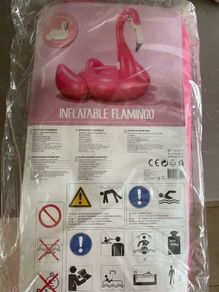 Large inflatable flamingo