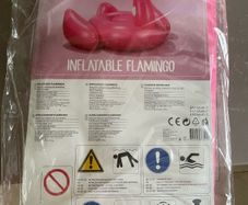 Large inflatable flamingo