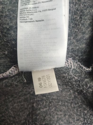 Reebok Classic Grey Half Zip Sweatshirt Big Back Logo Size M