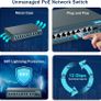 YuanLey 11 Port Gigabit PoE Switch, 8 PoE+ Port 1000Mbps, 2 Gigabit Uplink, 1 SFP Port, 120W 802.3af/at, Metal, Qos, Unmanaged Plug and Play AI Smart Detection Ethernet Switch Image 5