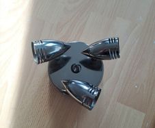 Round 3 light spotlight chrome