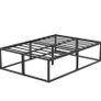 King Size Bed Frame 150x200 cm with Sturdy Slats Support, Black 46 cm High Heavy Duty Metal King Bed Frame, Large Underbed Storage, Noise Free, Easy Assembly Image 9