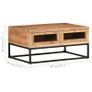 Coffee Table 90x60x40 cm Solid Acacia Wood Image 7