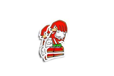 Knuckles The Echidna Glossy Stickers 2-Pack