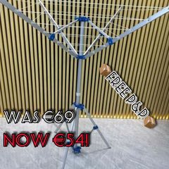 NEW SALE | Rotary Washing Line Foldable | 4 Arms 16M Large Drying Area | Free Standing Aluminium Camping Clothes Airer