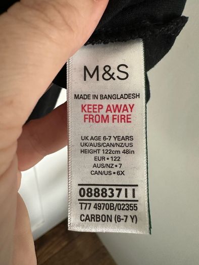 M&S dress for a girl with hearts, 122cm, 6-7 years