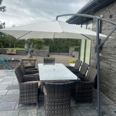 Beautiful Quality Garden Patio Parasol - Umbrella In Fabulous Condition - Can Deliver