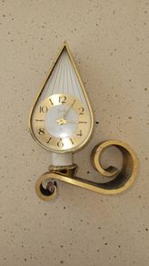 Swiza Flame Brass Candlestick Alarm Clock 1950's
