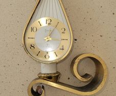 Swiza Flame Brass Candlestick Alarm Clock 1950's