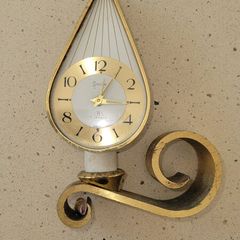 Swiza Flame Brass Candlestick Alarm Clock 1950's