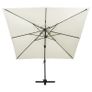 Cantilever Umbrella with Double Top 300x300 cm Sand Image 2