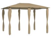 Gazebo with Sidewall 3x4x2.6 m Taupe 160 g/sq. meter