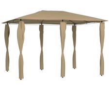 Gazebo with Sidewall 3x4x2.6 m Taupe 160 g/sq. meter