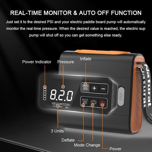 Electric SUP Pump, Rechargeable Paddle Board Pump