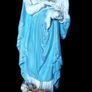 Large 32" Vintage Madonna & Child Chalkware Statue Image 5