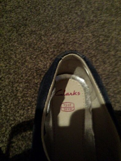 Clarks blue suede brogues