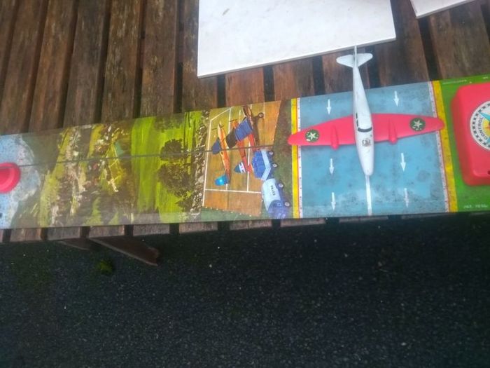 Vintage Tin Airplane Toy