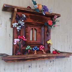 Rustic Driftwood Enchanted Door Shelf