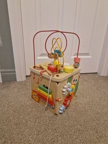 Wooden Toddler Activity Cube
