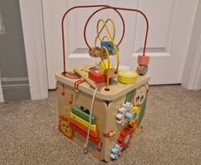 Wooden Toddler Activity Cube