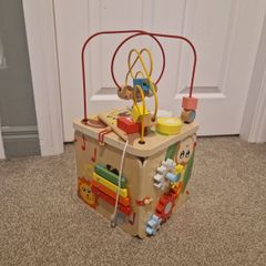 Wooden Toddler Activity Cube
